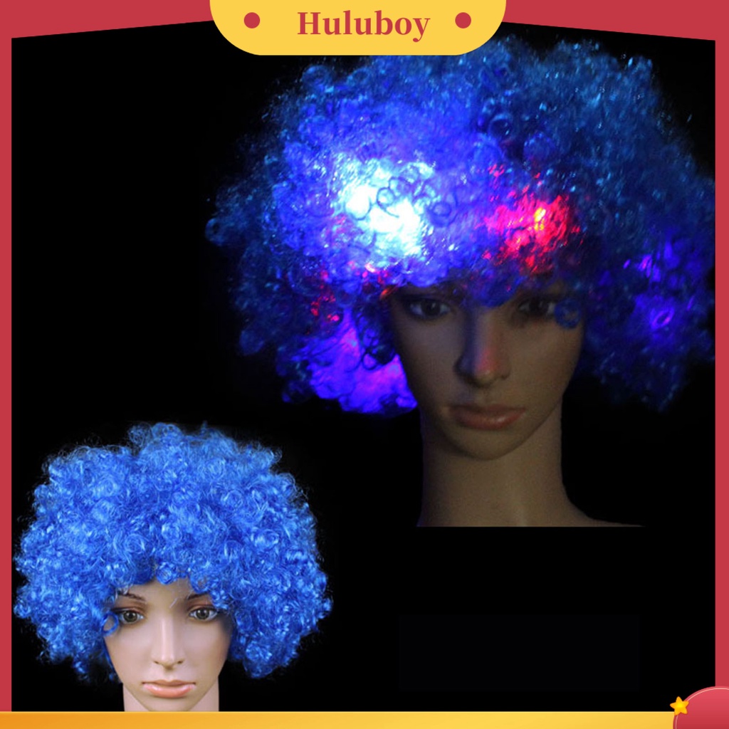 Wig Rambut Hewan Peliharaan Dengan Lampu LED Warna-Warni Untuk Pesta