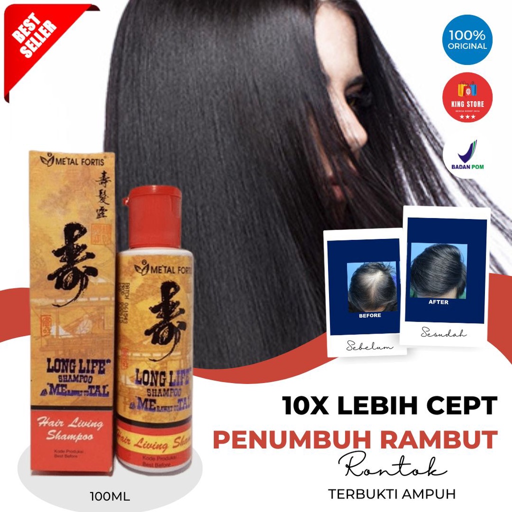 Shampoo Pemanjang Rambut Cepat Penghitam Penumbuh Rambut Rontok Sampho Perawatan Rambut Kering Shamp