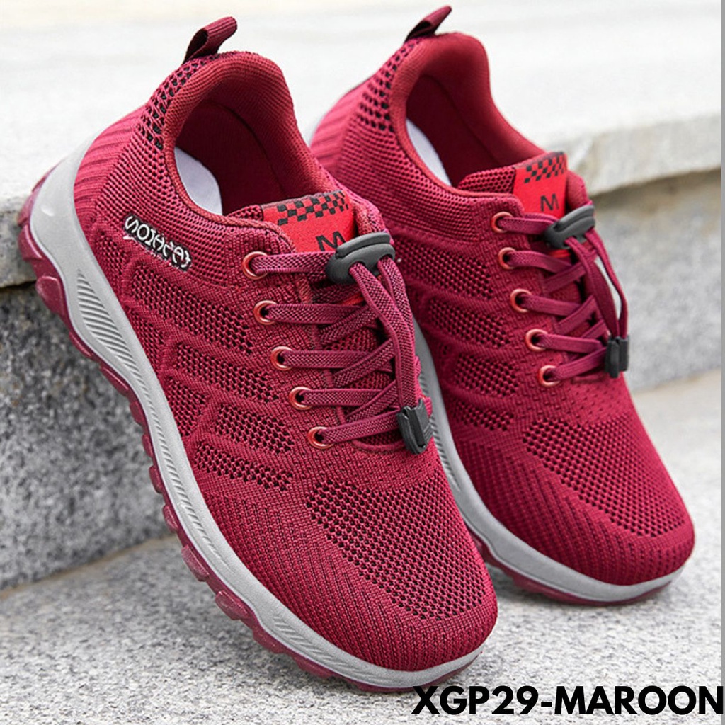 SEPATU SNEAKERS WANITA BERTALI TALI ELASTIS KEKINIAN SPORT STYLE BAHAN CANVAS BREATHABLE IMPORT GP29