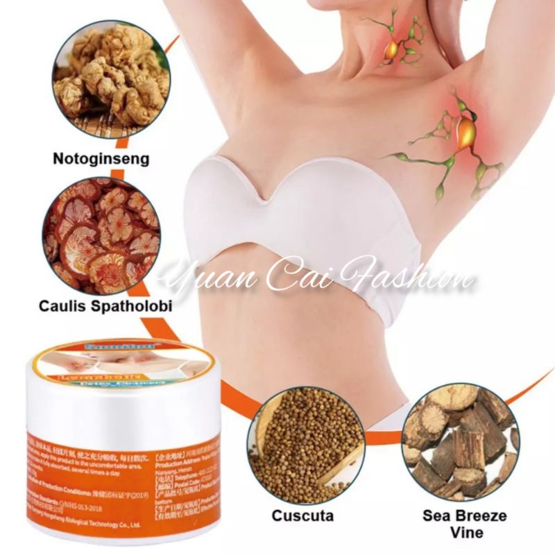 10g Krim Detoksifikasi Limfatik Leher Getah Bening Anti-pembengkakan Herbal Salep Ketiak Getah Benin