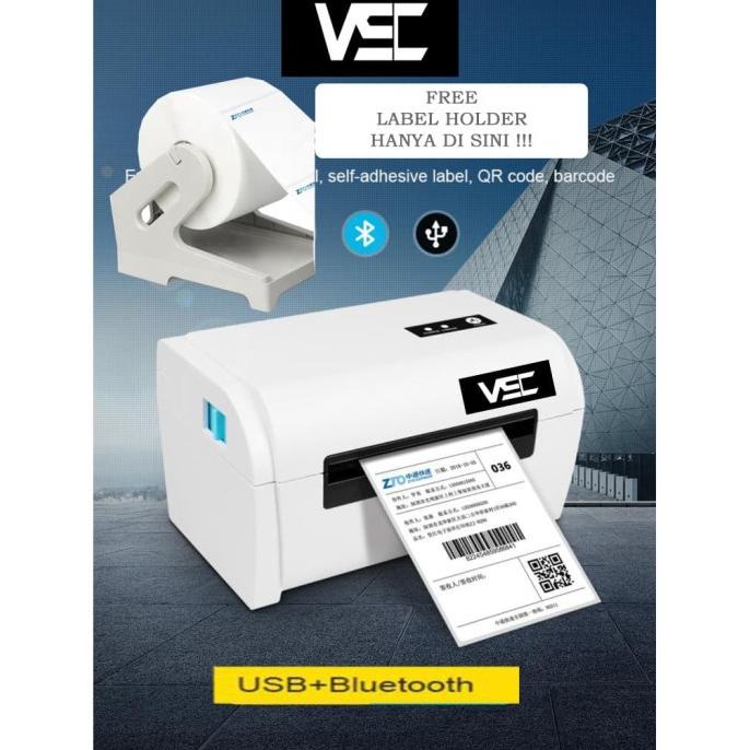 Promo BARCODE PRINTER THERMAL BLUETOOTH VSC LP-9200UB SUPPORT 110MM / A6