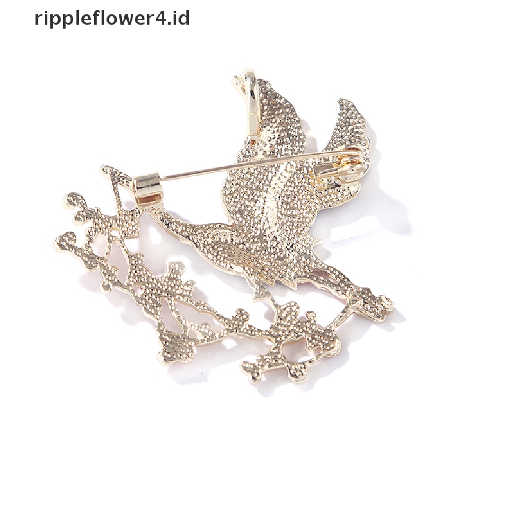 {rippleflower4.id} Bros Derek Bunga Enamel Untuk Wanita Unisex Burung Hewan Pesta Bros Pin Hadiah~