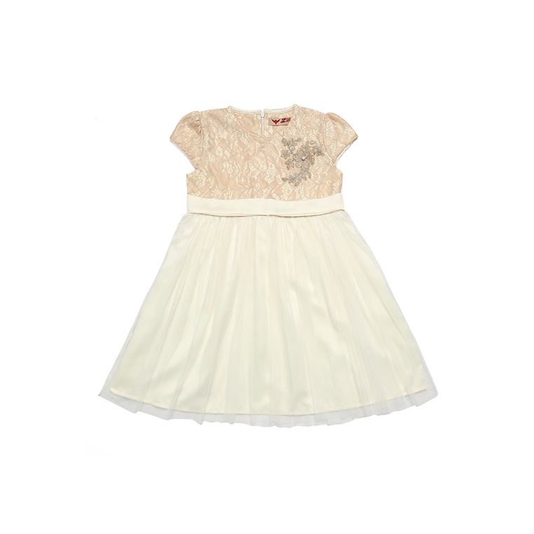 Dress Anak Perempuan Brokat Tile Cream CUTE