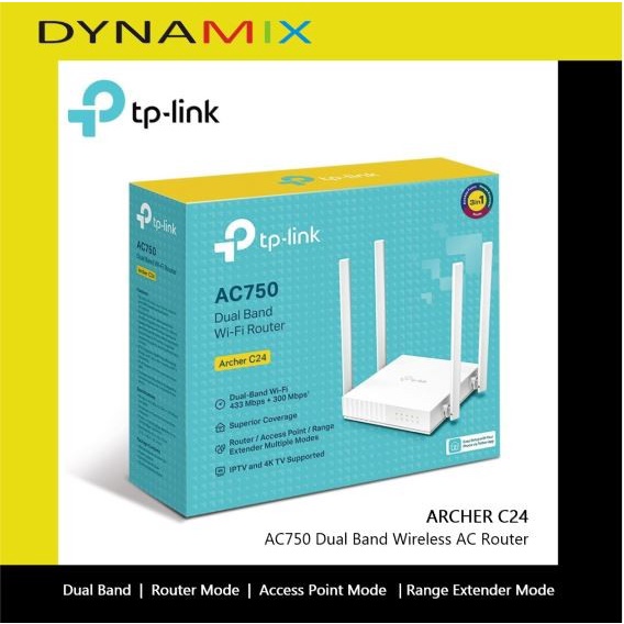 TP-LINK Archer C24 AC750 Dual-Band Wi-Fi Router High Speed | TPLINK GARANSI RESMI