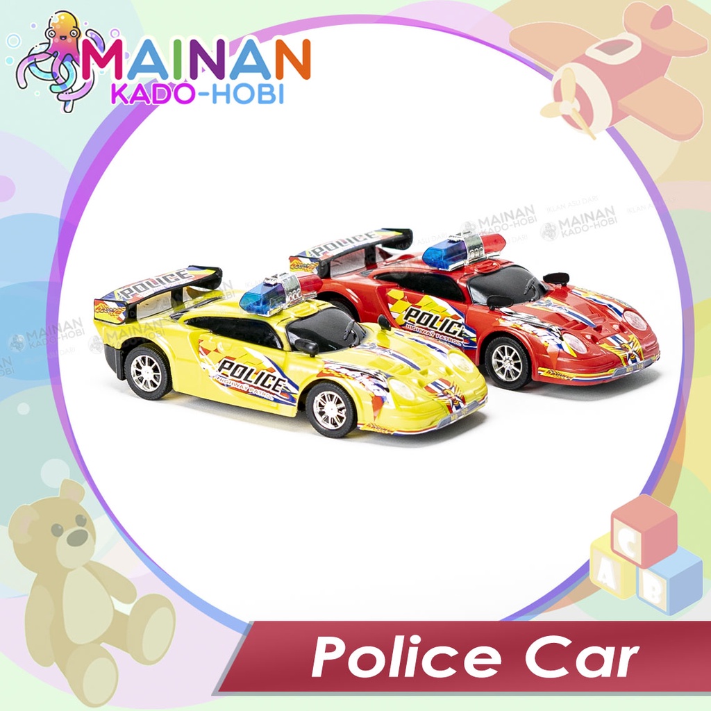 MAINAN ANAK MINIATUR DIECAST POLICE CAR MOBIL POLISI