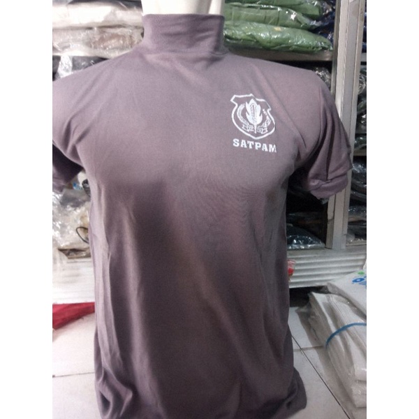 Kaos Dalam Satpam Coklat Terbaru leher tinggi logo DB