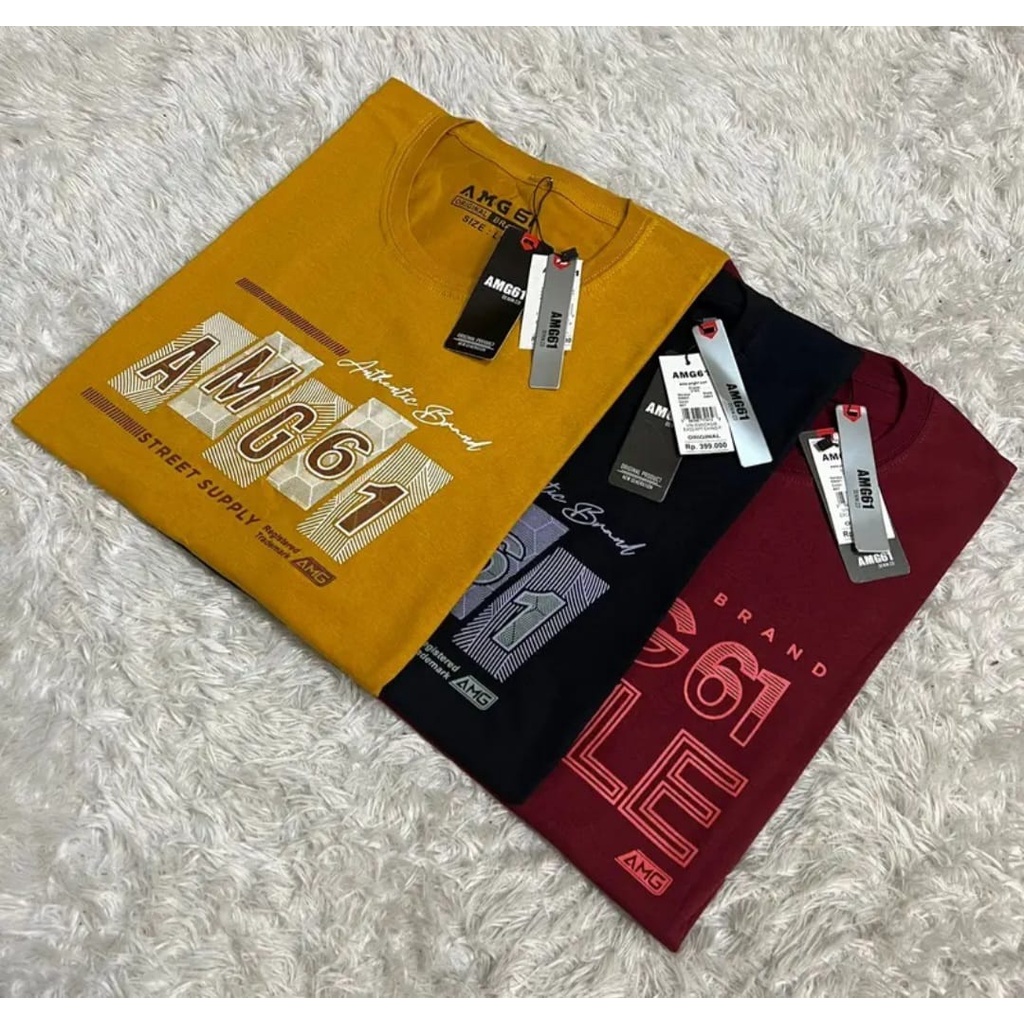 KAOS PRIA DISTRO AMG61 3PCS 100K | KAOS AMG61 ORIGINAL TERMURAH