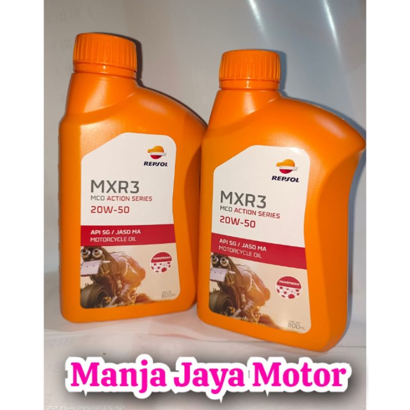 oli repsol MXR3 action 20W-50 bebek 0.8liter  for supra / blade / kharisma / revo absolute / vega r / jupiter mx