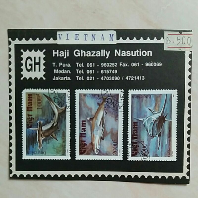 

Perangko Vietnam 1991 Sea Shrimp Set 3pcs Used (Folder)