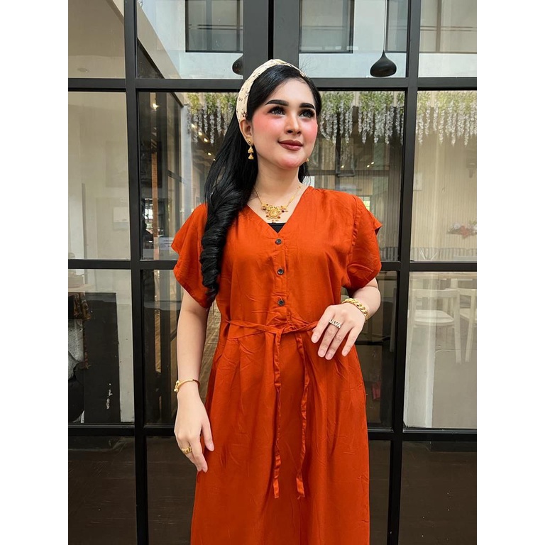 Dress mahalini panjang polos