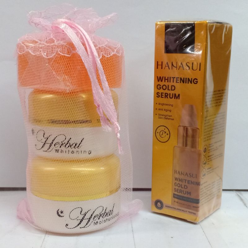 Paket Cream Herbal Gold Dan Serum Gold Paket Glowing