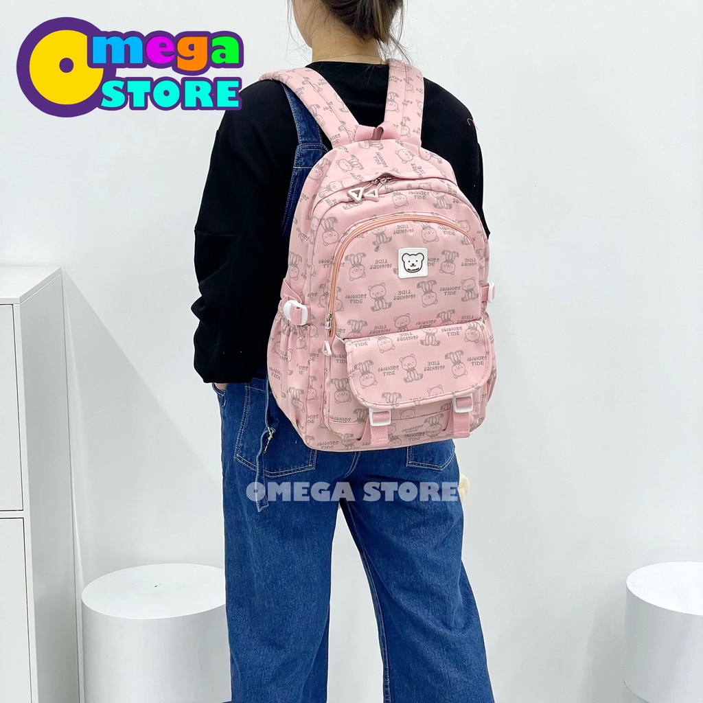 [O&amp;S] Tas Ransel Sekolah SD SMP SMA Karakter Teddy Unisex Backpack Laptop Terbaru-OS276