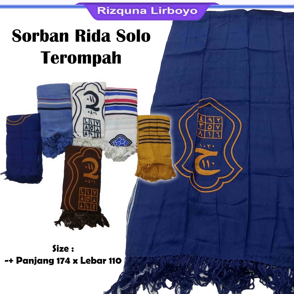 Sorban pria rida solo polos motif TEROMPAH surban rayon ridasolo polos dingin panjang