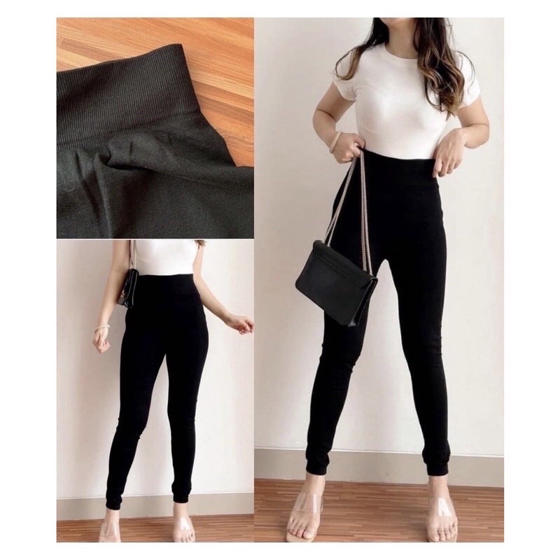 LEGGING IMPORT HW WANITA POLOS VARIAN WARNA / LEGING BASIC / LEJING HIGHWAIST FIT TO 90KG