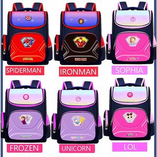Tas Ransel anak Sekolah SD SMP IMPORT tahan air untuk Anak Perempuan Anak Laki-laki Tas ransel anak import 00100/00400/00360/00500