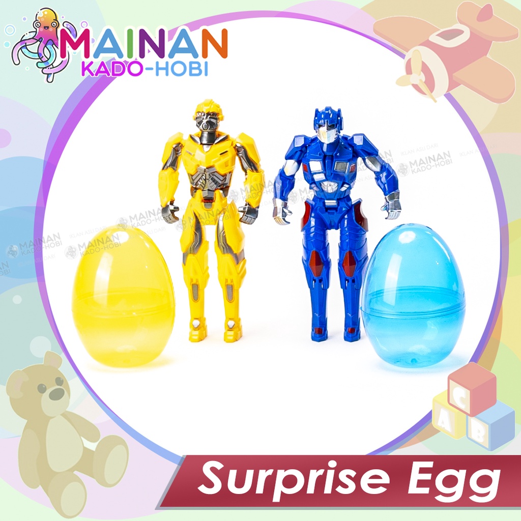 MAINAN ANAK KEJUTAN TELUR SURPRISE EGG SUPERHERO ROBOT TRANSFORMERS