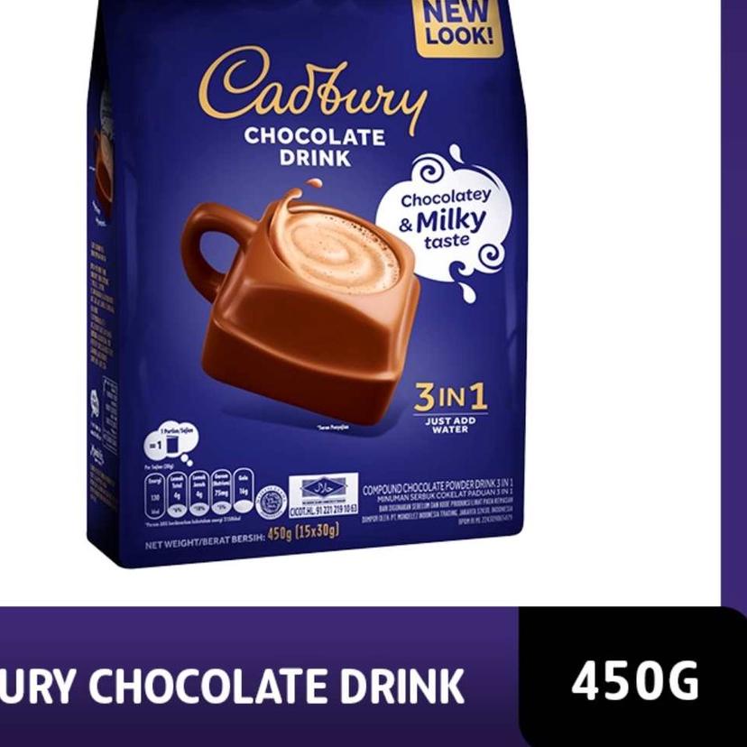 

limited STOCK!Cadbury Hot Chocolate Drink 3 in 1 Regular 450g, minuman coklat premium|RA8