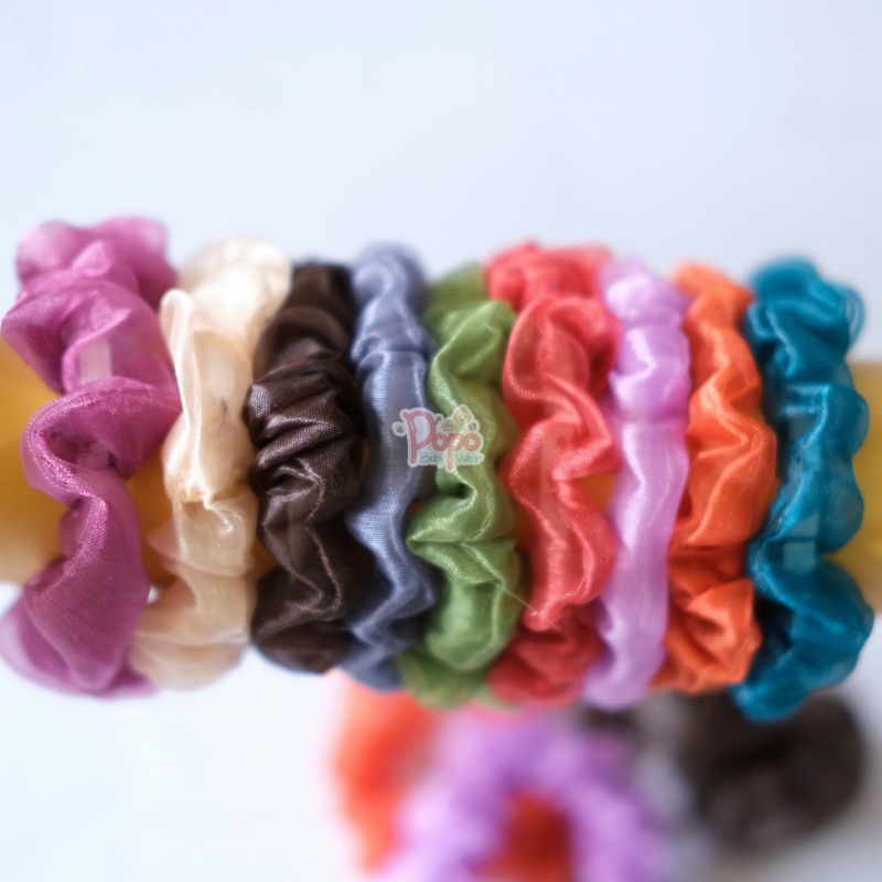 2pcs KARET RAMBUT / KARET IKAT RAMBUT WANITA/ANAK PEREMPUAN WARNA POLOS