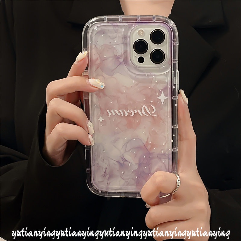 Case Compatible for iPhone 11 7 8 6 6S Plus 14 13 12 Pro Max XR X XS MAX Fantasy Ink Painting Starry Sky Star Moon Airbag Phone Soft TPU Clear Shockproof Back Cover