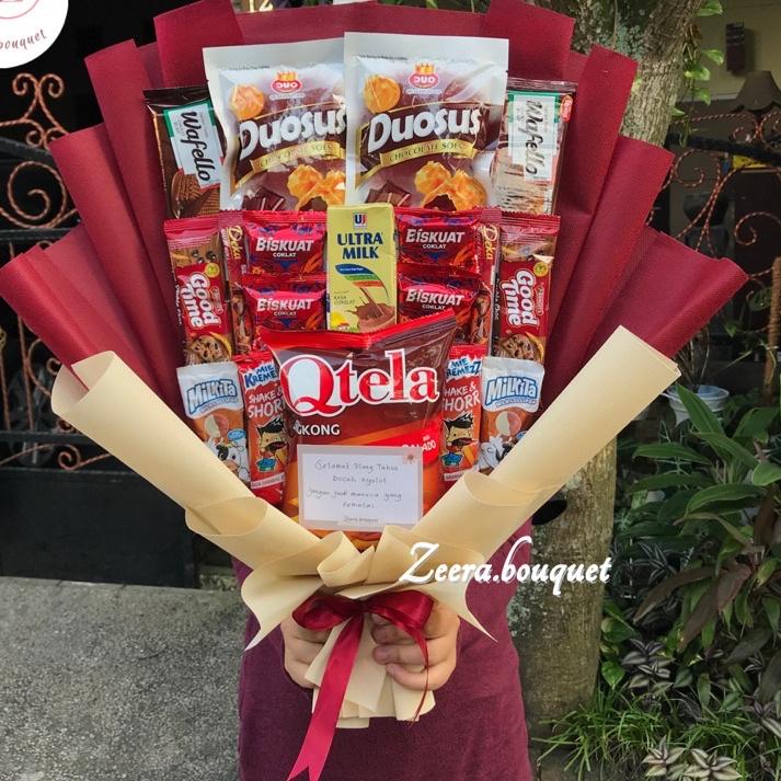 

TOP PRODUK (B23) Buket snack/snack bouquet/bucket snack [INCLUDE: card + packing].