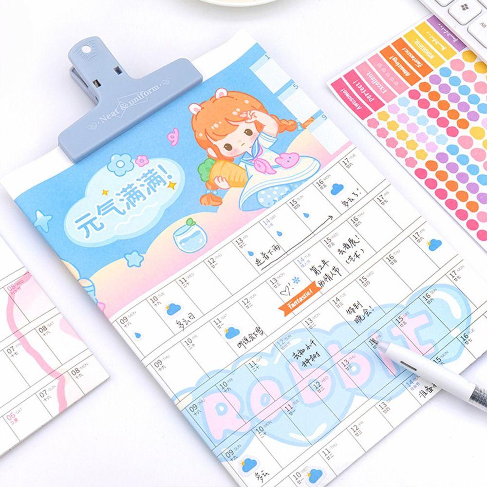 Lanfy 365hari Planner With Sticker Kartun Sekolah Kerja Perencanaan Waktu Alat Tulis Budidaya Habit 2023jadwal Tahunan