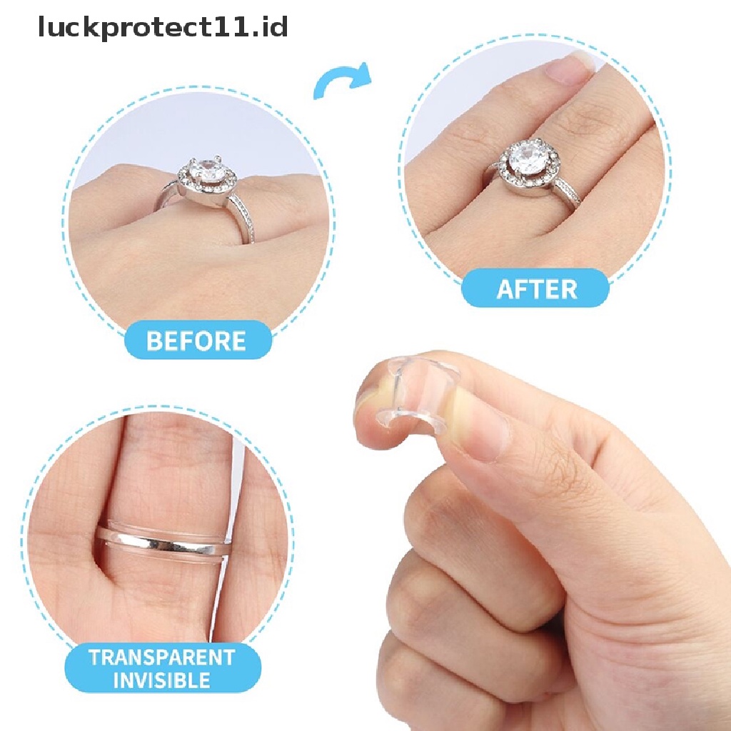 /Fashion Hot// Fashion// 8ukuran Silikon Invisible Clear Ring Size Adjuster Mengencangkan Pengecil Alat Perhiasan.