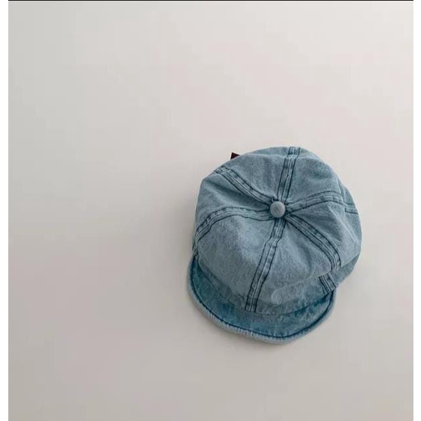 Topi Baseball Polos Denim Usia 1-3 tahun anak laki laki topi impor ala korea premium