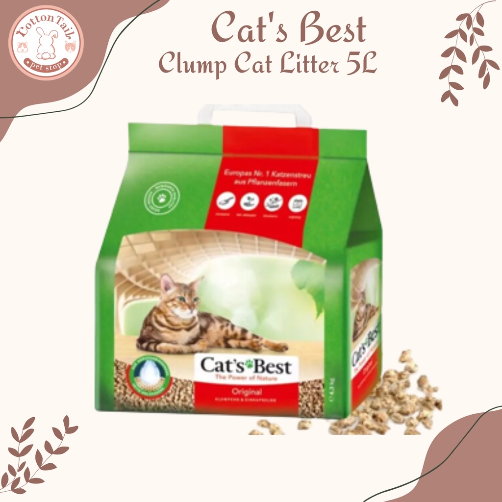 Cats Best Original Clump Cat Litter 5L Pasir Kucing Gumpal