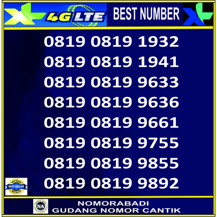 NOMOR CANTIK XL 4G 0819 0819 H200