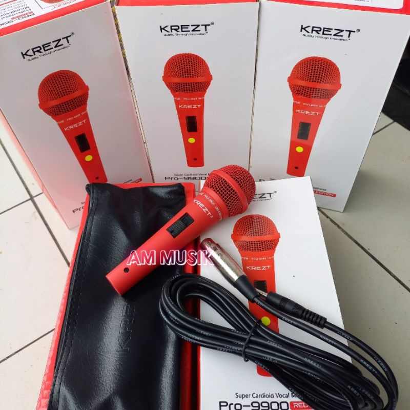 MIC KABEL KREZT PRO 9900 SWITCH MERAH MIC VOCAL KREZT PRO9900 ORIGINAL
