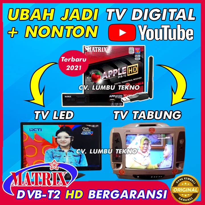 STB Wifi TV Tabung Matrix Apple Merah