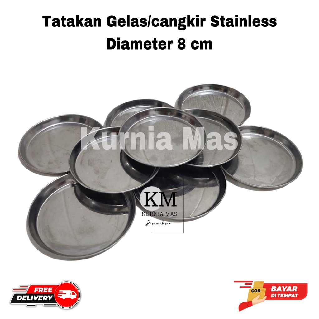 Tatakan Gelas Stainless Tatakan Cangkir Stainless 8 cm