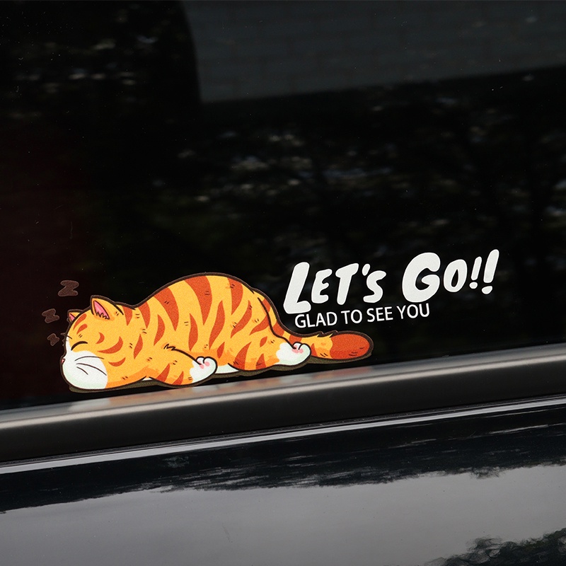 Kreatif Kartun Kucing PVC Self Adhesive Stiker Mobil/Pola Kucing Lucu Aplikasi Otomotif/Kendaraan Pribadi Dekorasi Pet Decal