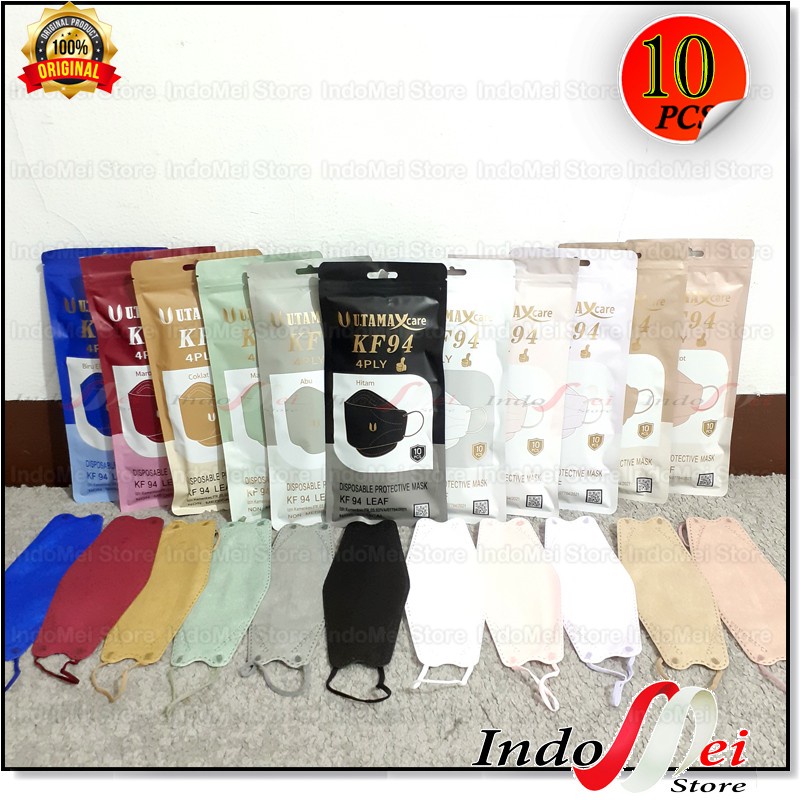 Masker Utama Kf94 Model Korea Utama 4ply Isi 10Pcs Ziplock Packing