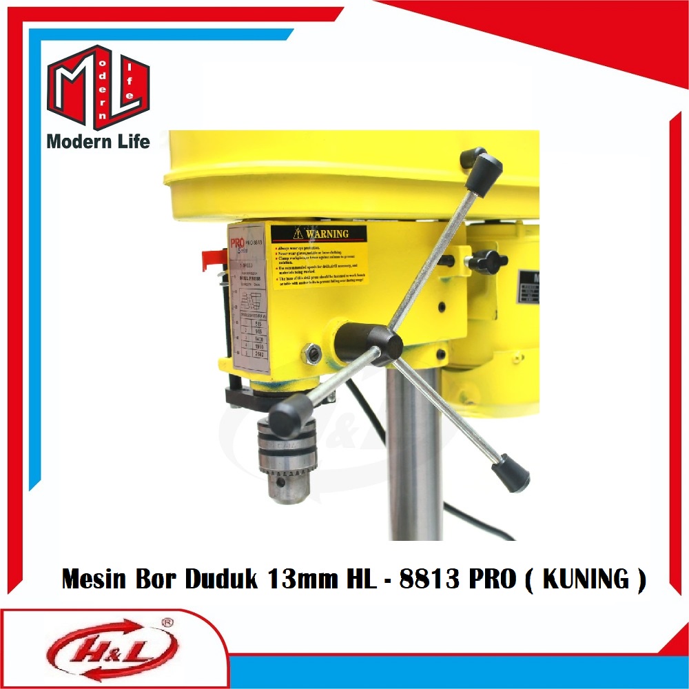 Mesin Bor Duduk 13mm / Bench Drill 13mm H&amp;L PRO 8813