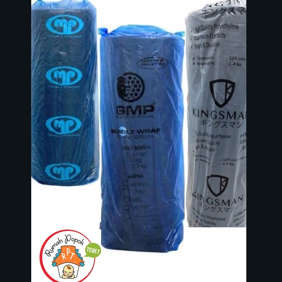 

Bubble Wrap Siap Pakai Hitam & Putih 50m x 125cm berat 3.3kg