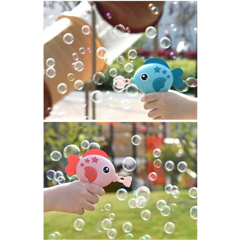 Mainan Anak Pistol Gelembung Lumba Lumba Machine Electric Galting Bubble Gun Outdoor 78