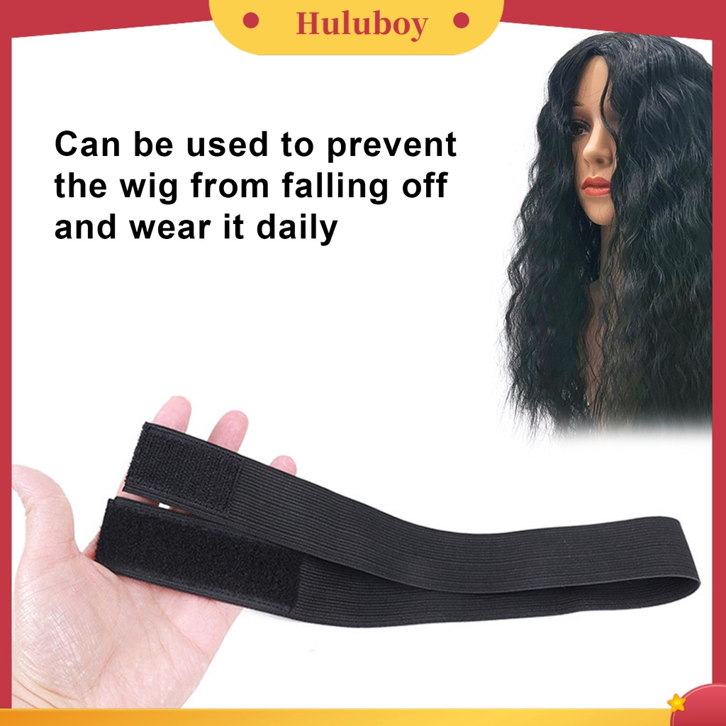 Pita Pengencang Wig Rambut Elastis Dapat Disesuaikan Warna Hitam Ukuran 2.5 / 3 / 3.5 / 4cm Untuk Wanita