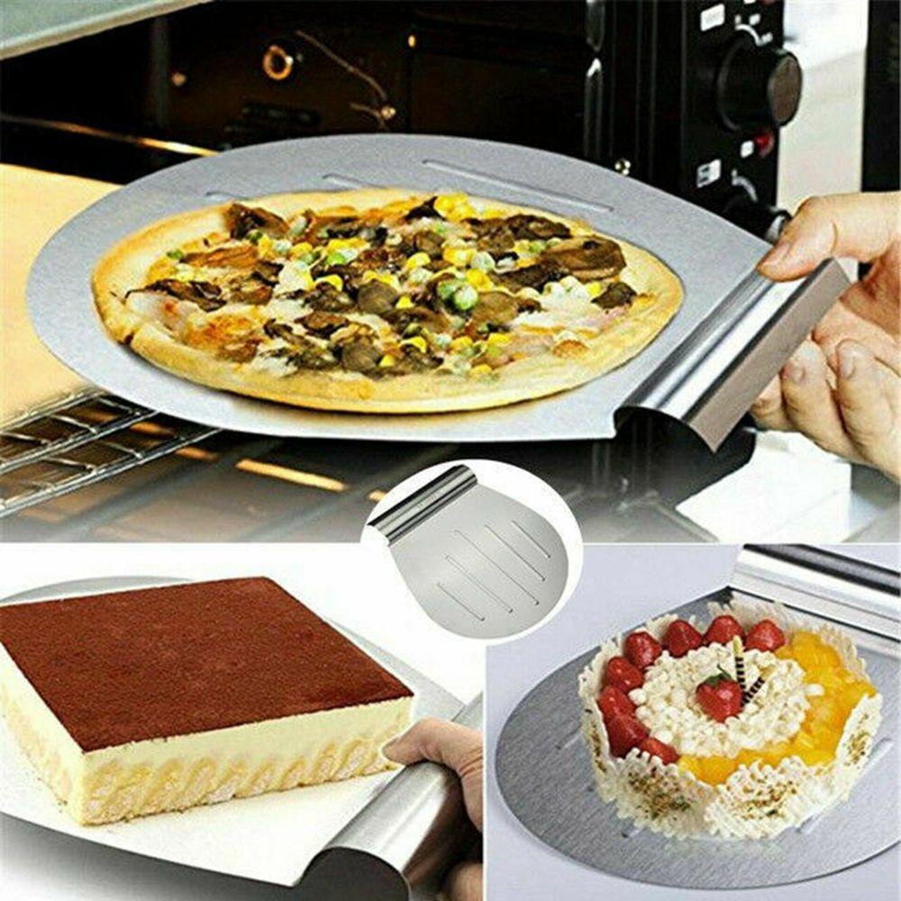 [Elegan] Alat Transfer Kue Bentuk Kerang Alat Transfer Pizza Moving Baking Tray