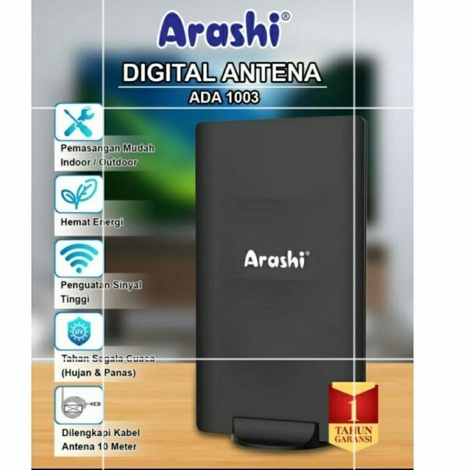 Antena HDTV Digital Indoor Outdoor Booster Arashi - ADA 1003