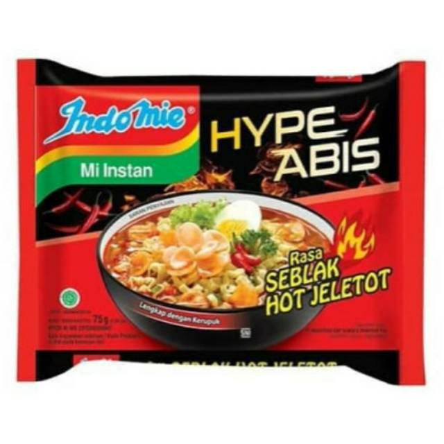 

Indomie Mi Instan Kuah Seblak Hot Jeletot 75gr