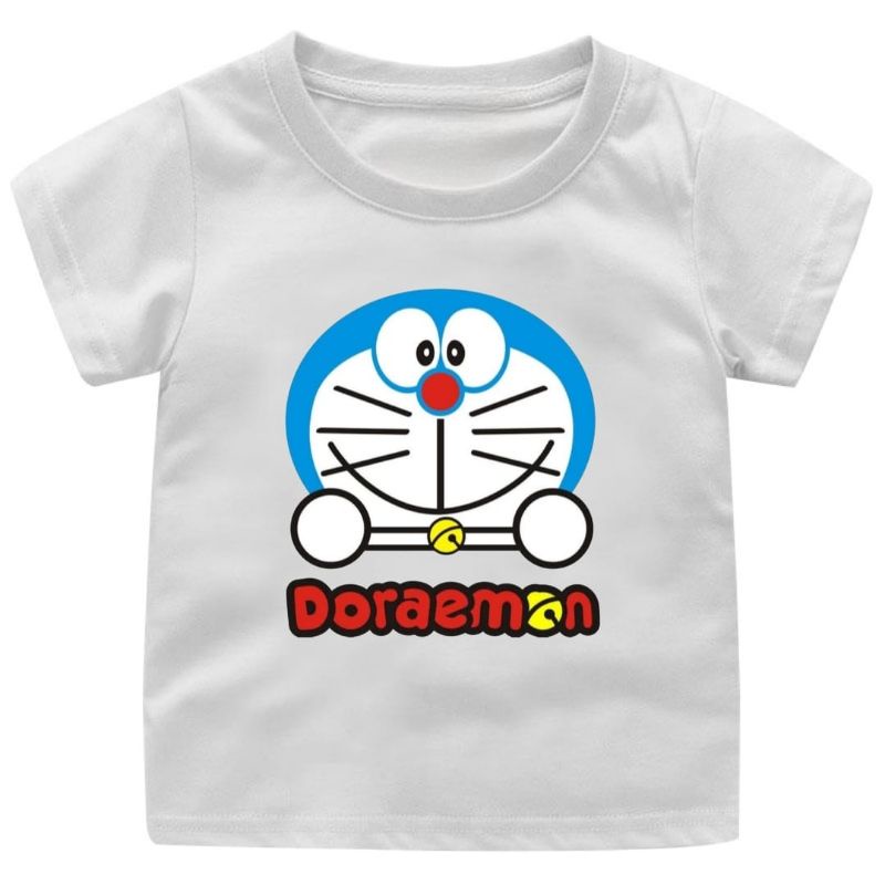 BAJU KAOS ANAK CEWEK/COWOK 1-12 TAHUN KEPALA DORAEMON