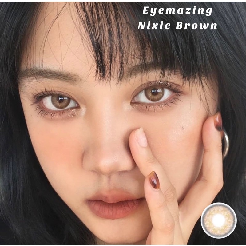 EYEMAZING Softlens - Nixie Brown / Coklat Normal Minus Beda Minus