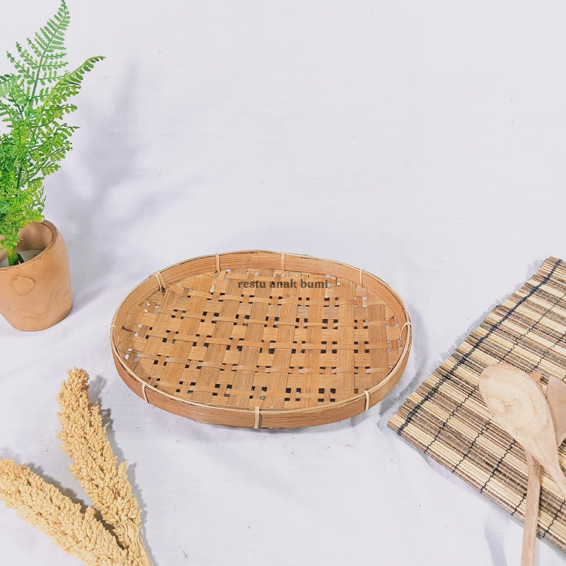 

Piring bambu oval S 18x12/seserahan/hantaran/nikah/makanan/telor asin/snack/sembako/pengajian/pesta/hajatan/hadiah/kado/natal/ulang tahun