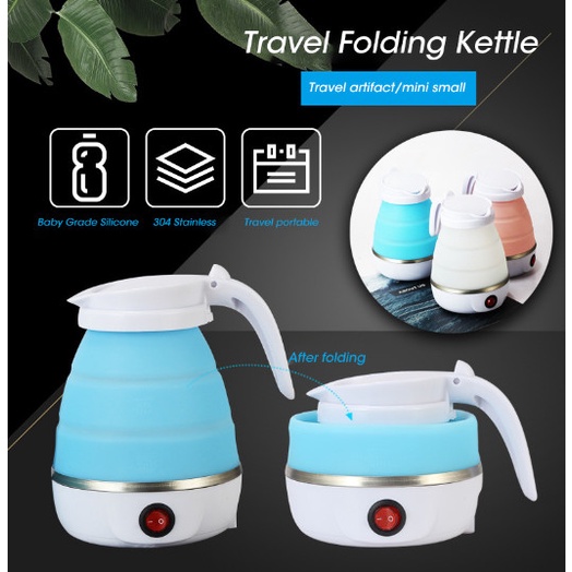 Kettle Electric Portable Silikon Teko Lipat Silikon Elektrik Listrik