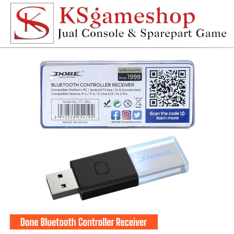 DOBE USB Dongle Bluetooth Receiver Controller PC PS5 PS4 Xbox One Nintendo Switch