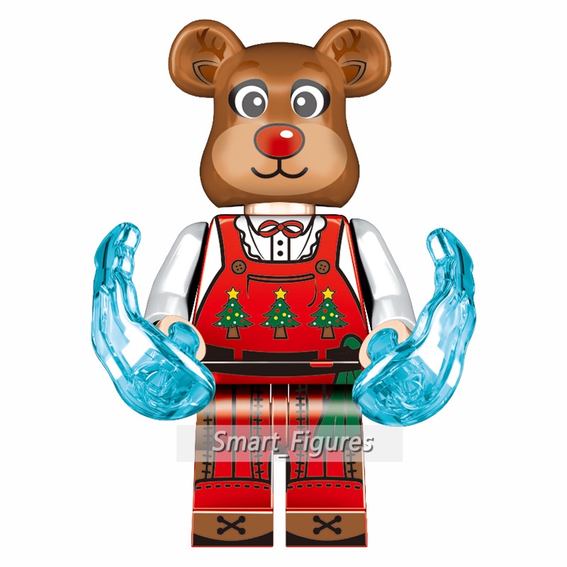 Brickbear Minifigures Minifigures Christmas Series Bear Snowman Beruang Santa Bear Golden Bear Mainan Motor Hadiah Angka Mini