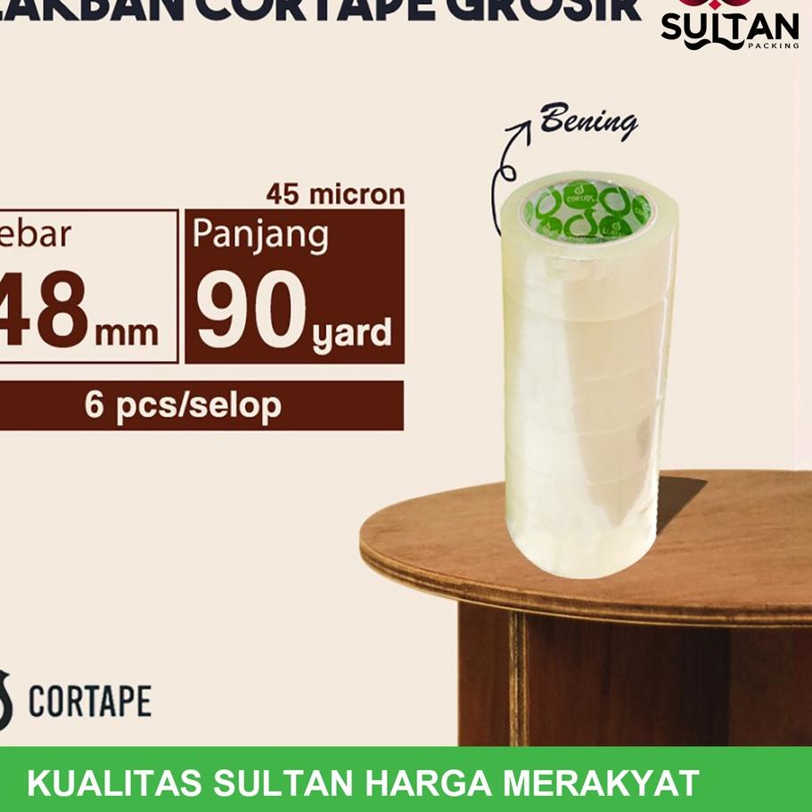 

═╬═ Lakban Cortape Bening 48 mm x 90 yard Setara Daimaru 1 Selop