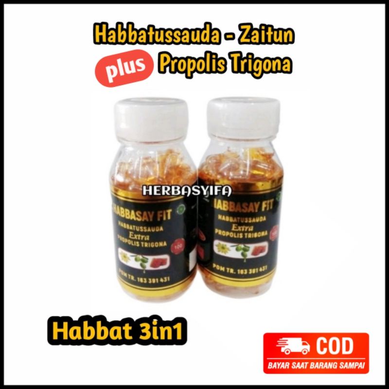 Habbasay Fit 100 kapsul - Habbat 3in1 Habbastussauda Propolis Zaitun