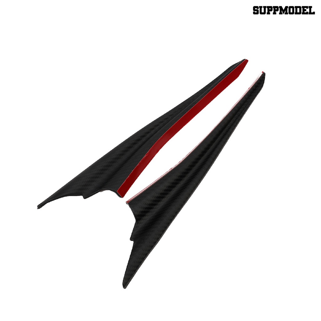 [Dekorasi] 2pcs Spoiler Splitter Anti Gores Universal ABS Bumper Fin Canard Splitter Untuk Mobil